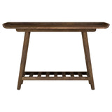 Ornelas 46-inch Console Table with Slatted Shelf Mango Brown