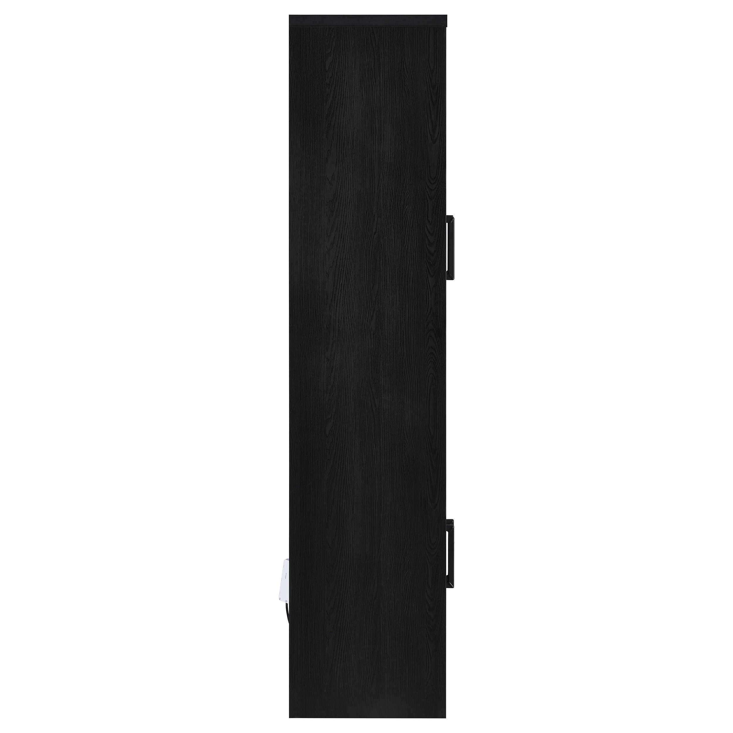 Riva 4-door Tall Accent Display Cabinet LED Lighting Black
