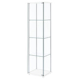 Bellatrix 4-shelf Clear Glass Curio Cabinet