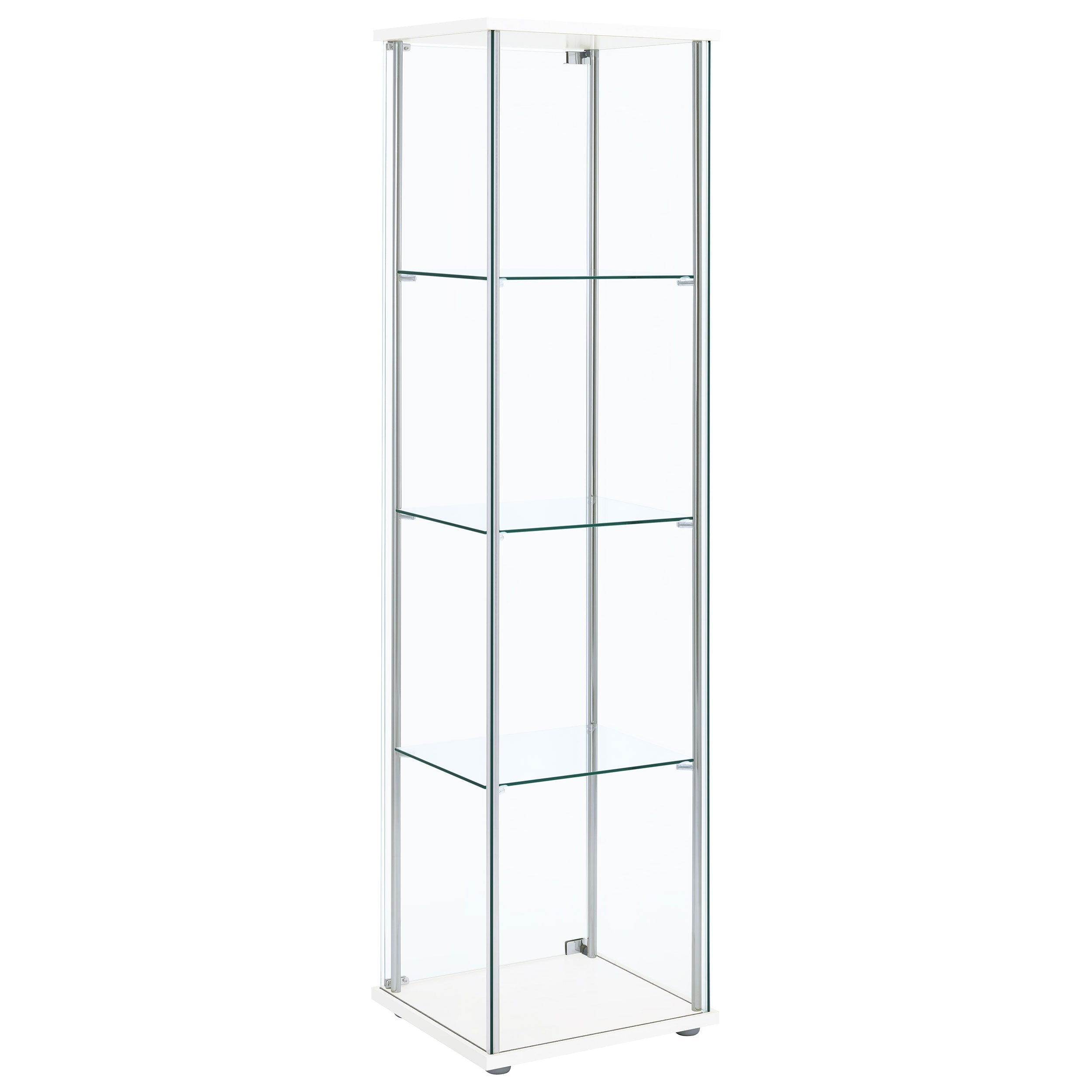 Bellatrix 4-shelf Clear Glass Curio Cabinet