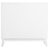 Gambon 2-door Wood Honeycomb Pattern Accent Cabinet White