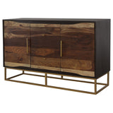 Zara 2-door 57-inch Wood Accent Storage Cabinet Black Walnut