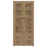 Hawthorne 4-shelf Glass Door Tall Cabinet with Drawers