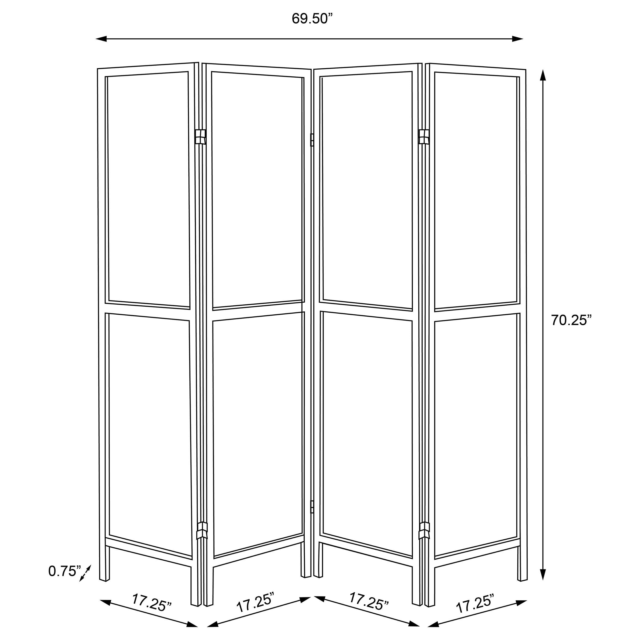 Deepika 4-Panel Room Divider Folding Screen