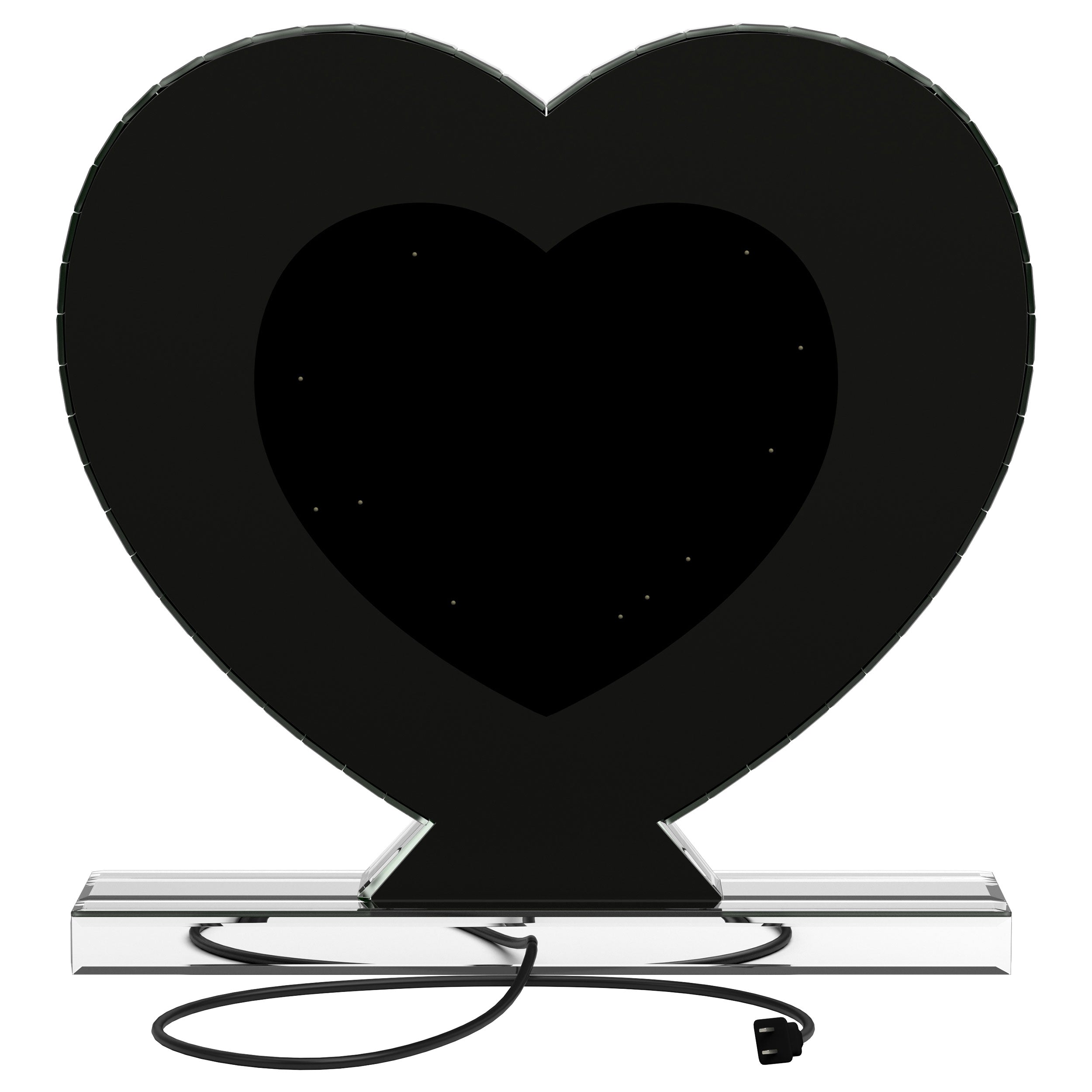 Euston Heart Shaped Vanity Mirror Silver