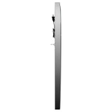 Aiko 36 x 30 Inch Heart Shaped LED Light Wall Mirror Silver