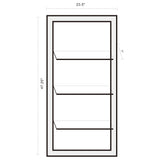 Oriel 24 x 47 Inch Rectangular 3-Shelf Wall Mirror Silver