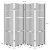 Browning 4-panel Bamboo Room Divider Folding Screen Walnut