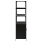Amherst 3-shelf Radio Weave Cane Metal Accent Cabinet