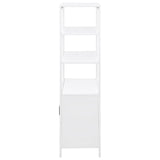Amherst 3-shelf Radio Weave Cane Metal Accent Cabinet