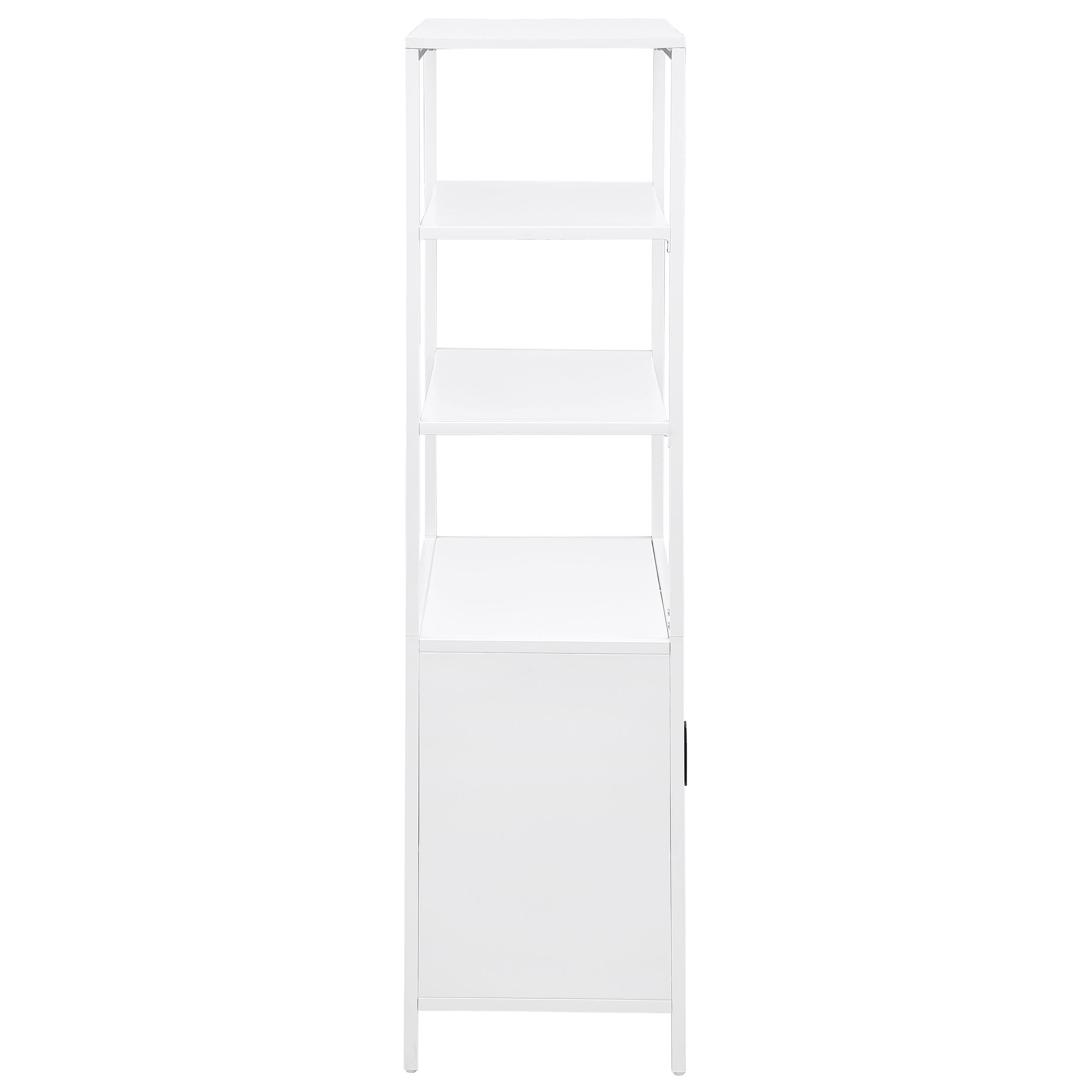 Amherst 3-shelf Radio Weave Cane Metal Accent Cabinet
