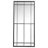 Annetta 24 x 52 Inch Window Pane Wall Mirror Black