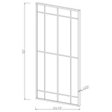 Annetta 24 x 52 Inch Window Pane Wall Mirror Black