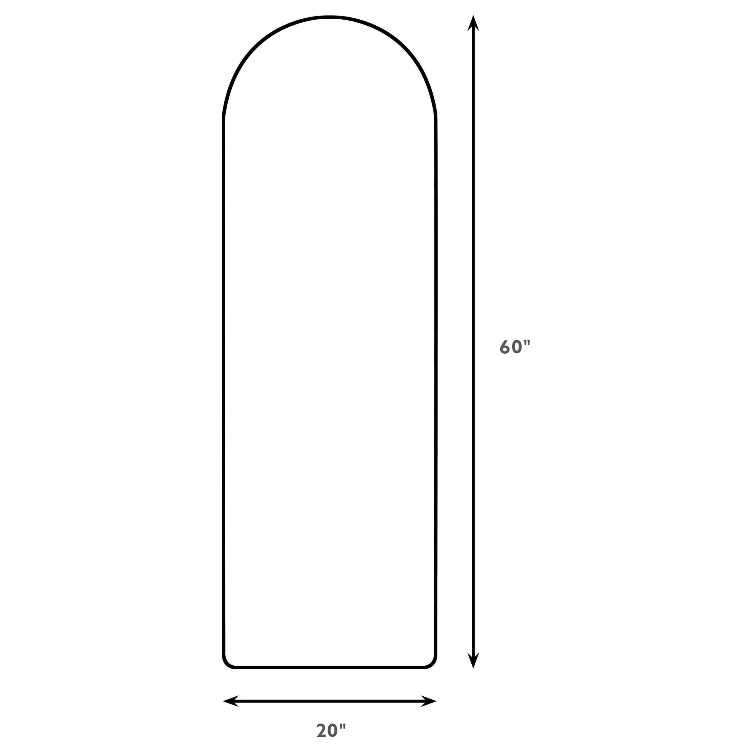 Stabler 20 x 60 Inch Metal Framed Floor Mirror