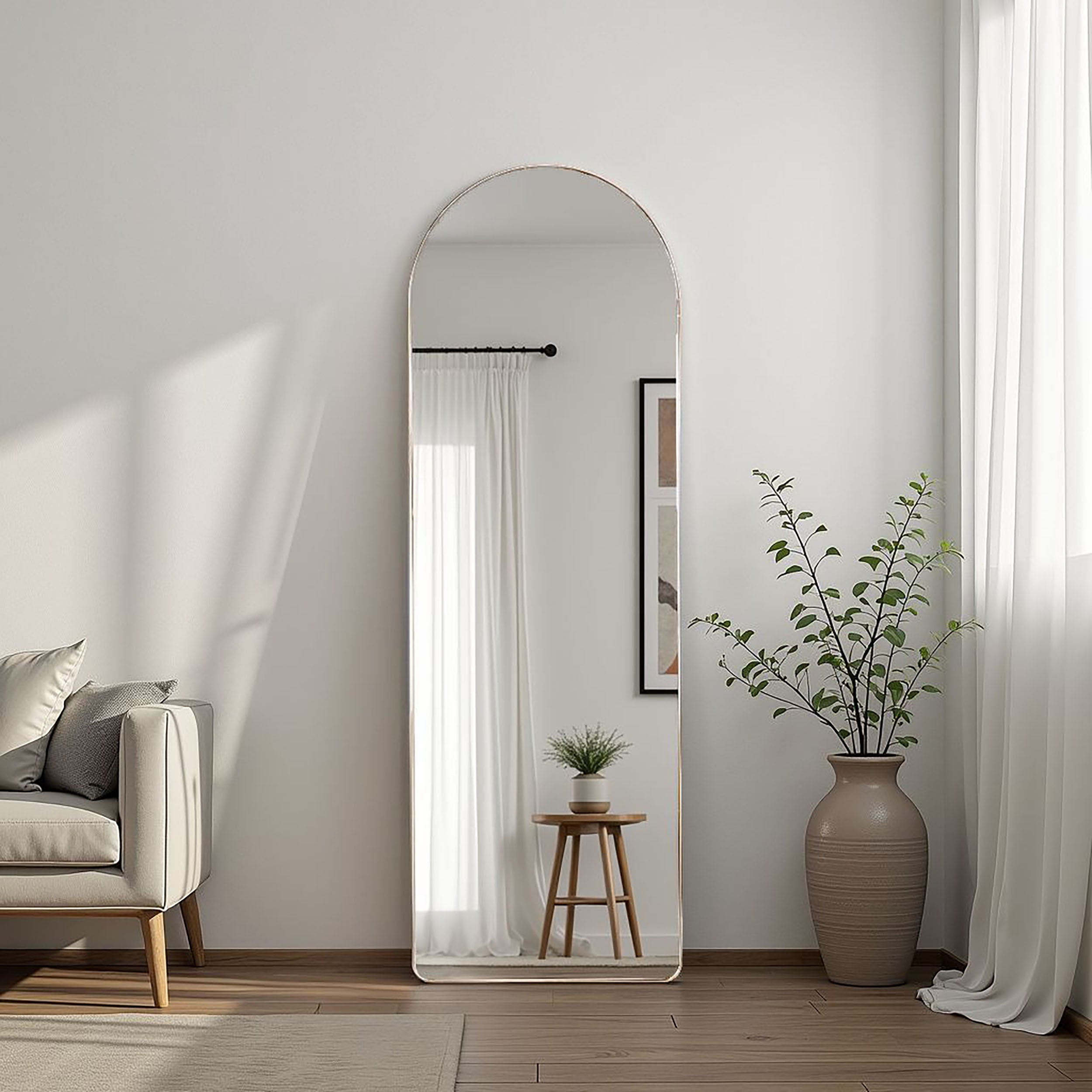 Stabler 20 x 60 Inch Metal Framed Floor Mirror