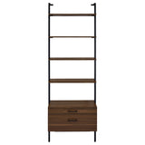 Owens 96-inch 4-shelf Storage Wall Bookshelf Walnut