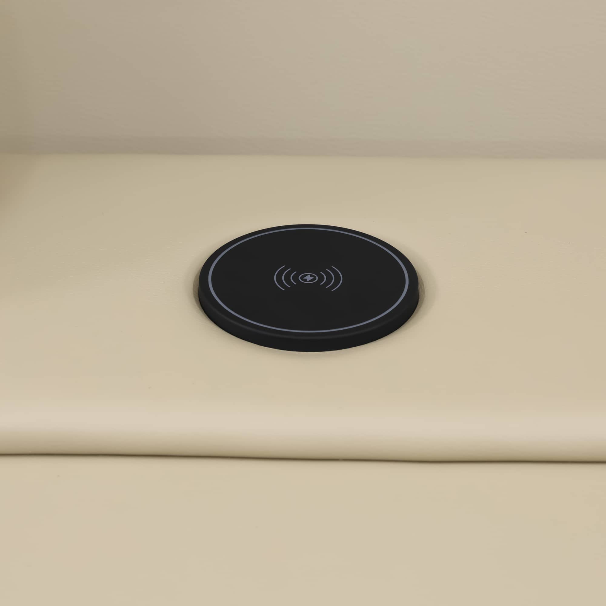 Beige Breathing Leather 3-Piece Living Room Recliner Sofa set