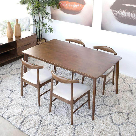 Abbott Dining Set With 4 Winston Beige Chairs (Large)