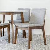 Aliana Dining Set With 4 Virginia Grey Chairs (White)