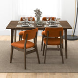 Abbott Burnt Orange Velvet Dining Chair