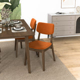 Abbott Burnt Orange Velvet Dining Chair