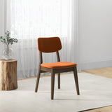 Abbott Burnt Orange Velvet Dining Chair