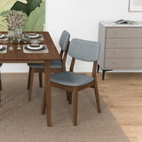 Abbott Dark Grey Fabric Dining Chair