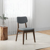 Abbott Dark Grey Fabric Dining Chair