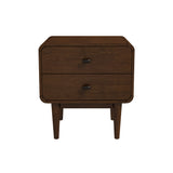 Alexa Mid Century Modern Style Night Stand 2-Drawer