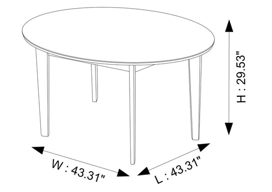 Aliana Dining Set With 4 Winston Gray Chairs (White)