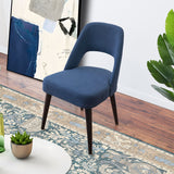 Ariana Modern Dining Chair (Navy Blue Fabric)