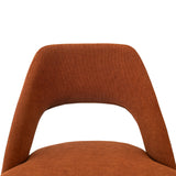 Ariana Modern Dining Chair (Burnt Orange Fabric)