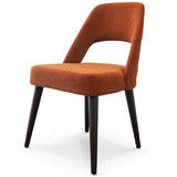 Ariana Modern Dining Chair (Burnt Orange Fabric)