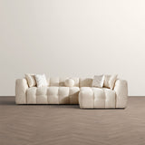 Aris Ivory Boucle Right Sectional Sofa