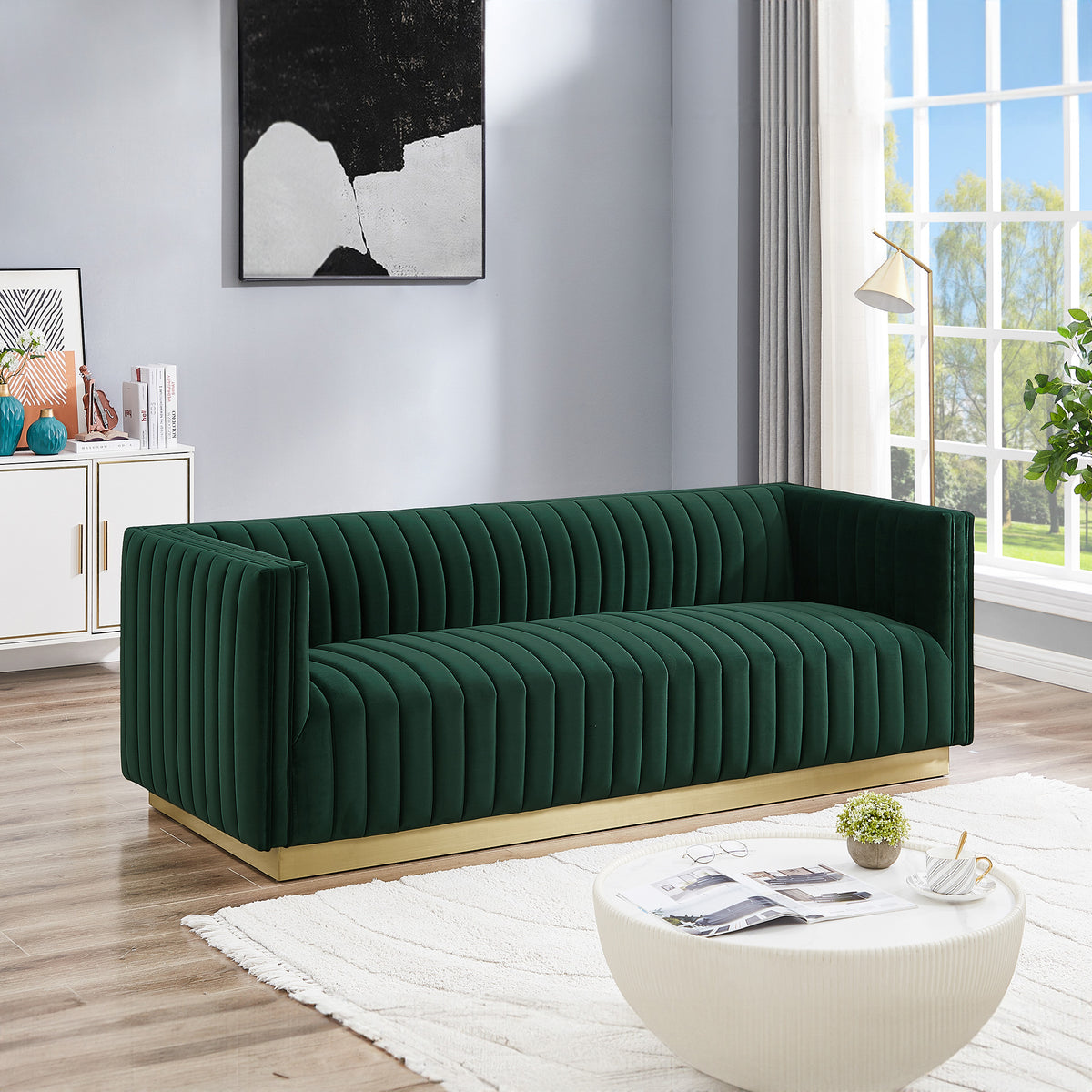 Atlanta Sofa (Dark Green Velvet)