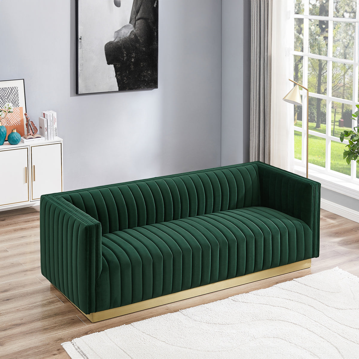 Atlanta Sofa (Dark Green Velvet)