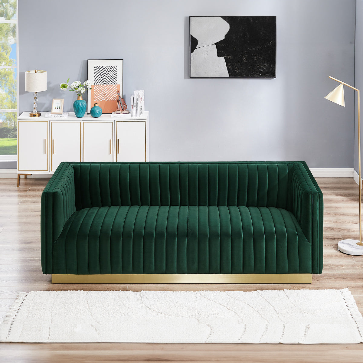 Atlanta Sofa (Dark Green Velvet)