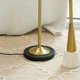 Axis Brassed Gold Floor Lamp with 4-Way Switch Double Spots with Metal Base