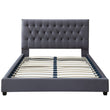 Eldridge Platform Bed (Queen - Gray Velvet)