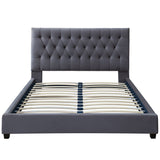 Eldridge Platform Bed (Queen - Gray Velvet)