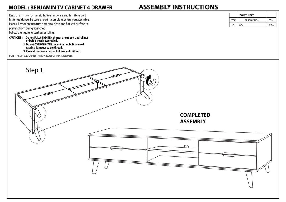 Benjamin Tv Stand (Walnut)