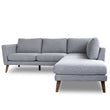 Bexley L Shape Grey Corner Sofa Right Facing