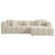 Bella Ivory Boucle Right Sectional Sofa