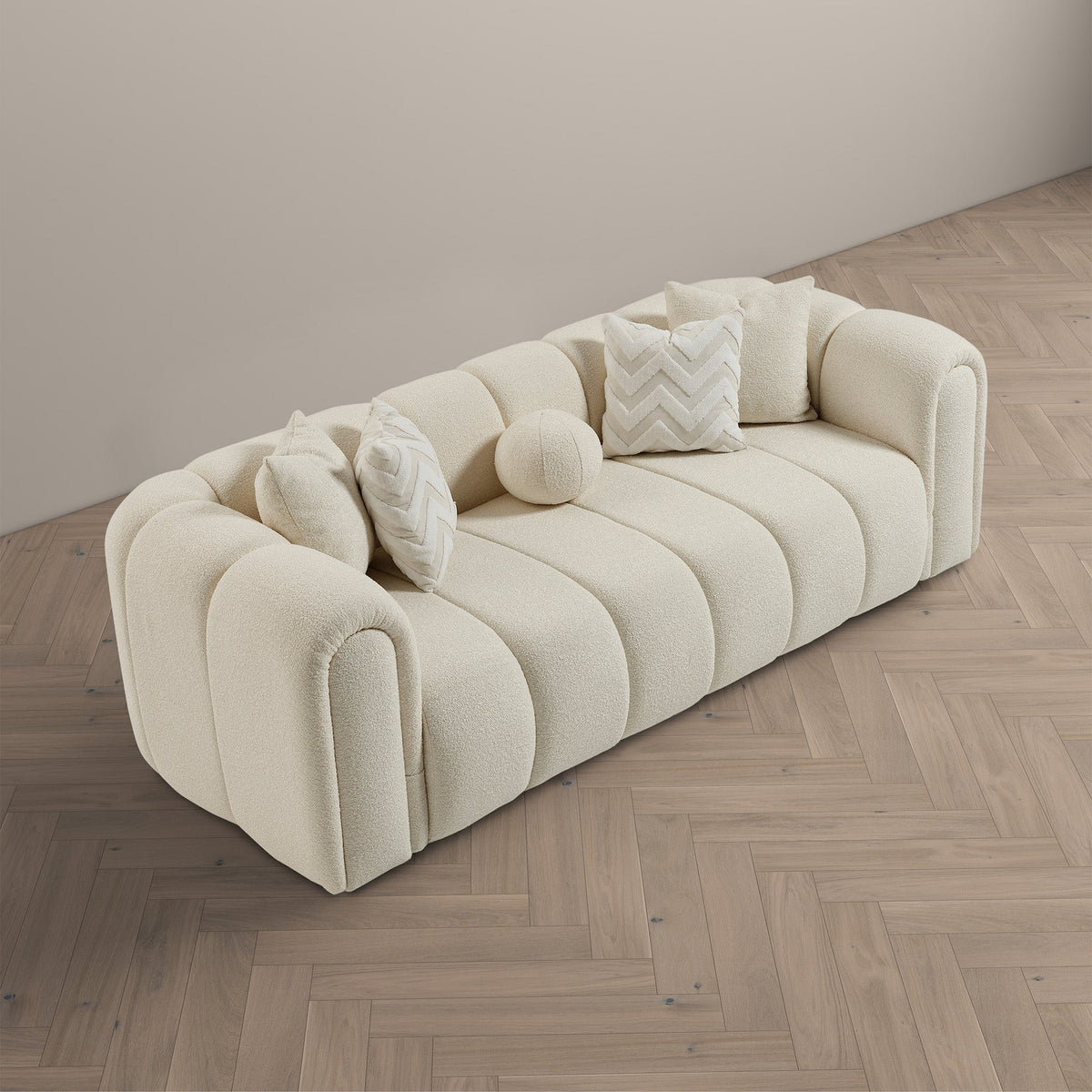 Bella Ivory Boucle Sofa