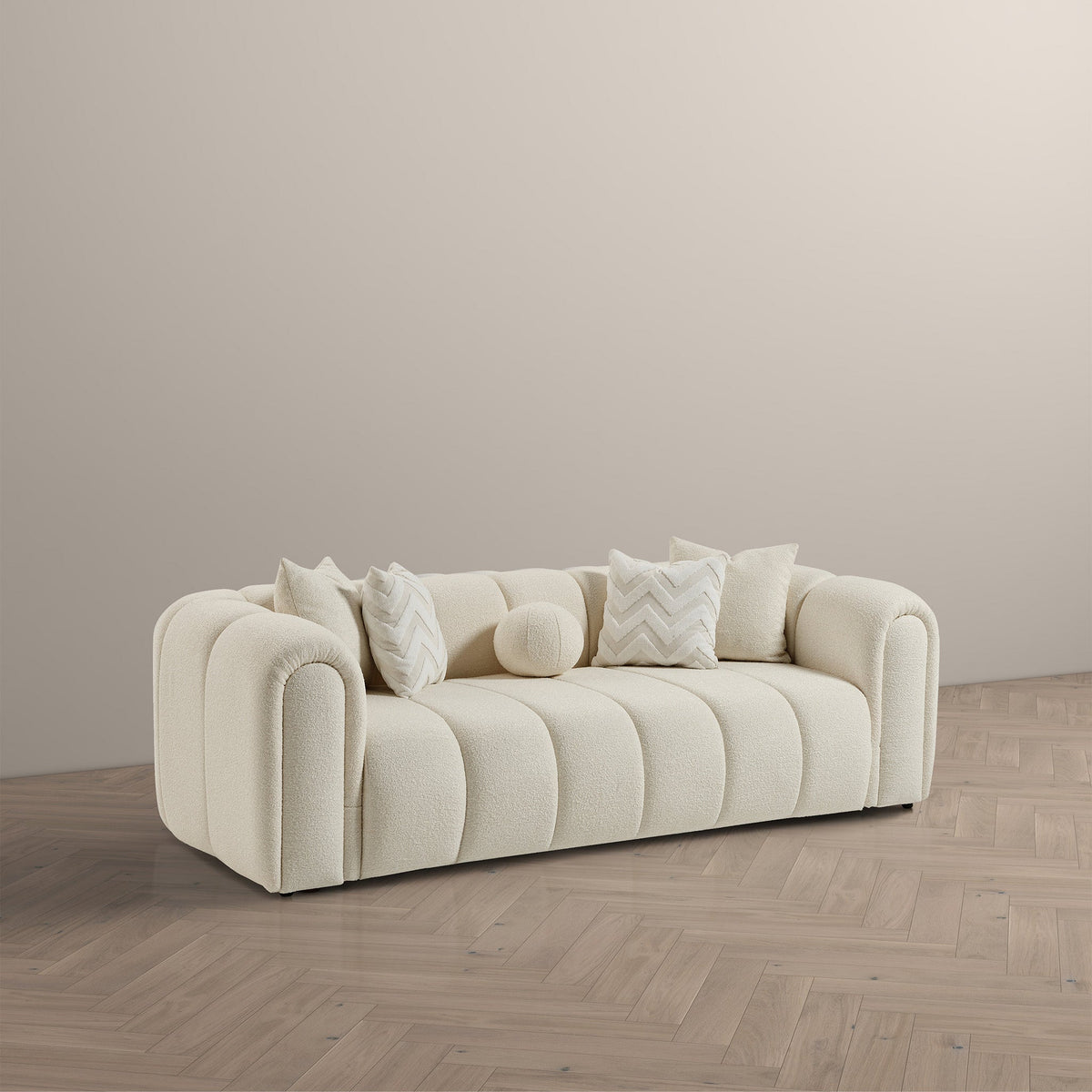 Bella Ivory Boucle Sofa