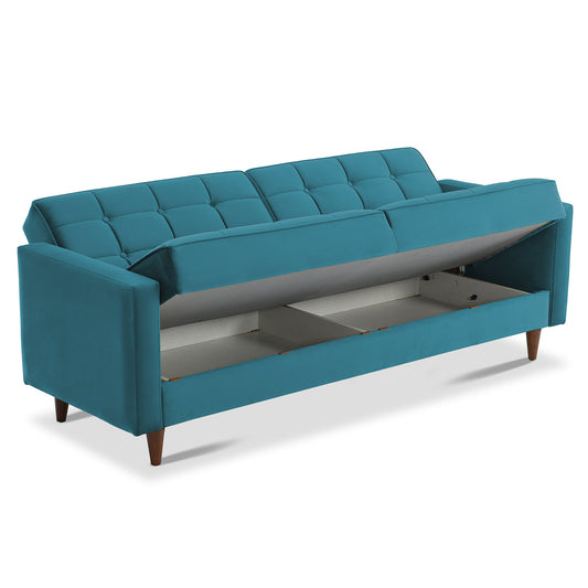 Bennet Sleeper Sofa (Teal Velvet)