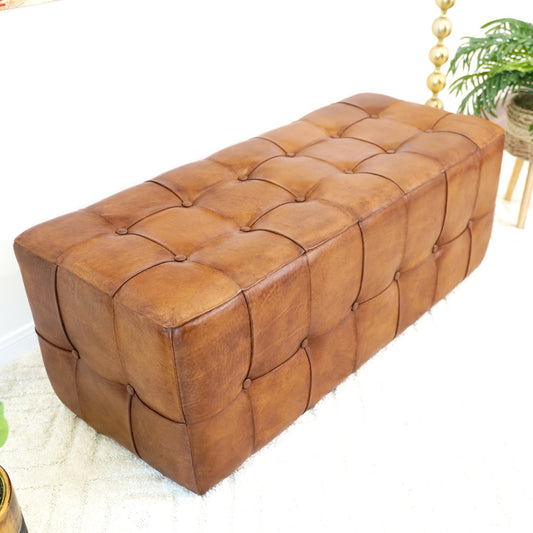 Bunta Bench (Tan - Leather)