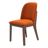 Belfast Burnt Orange Velvet Dining Chair