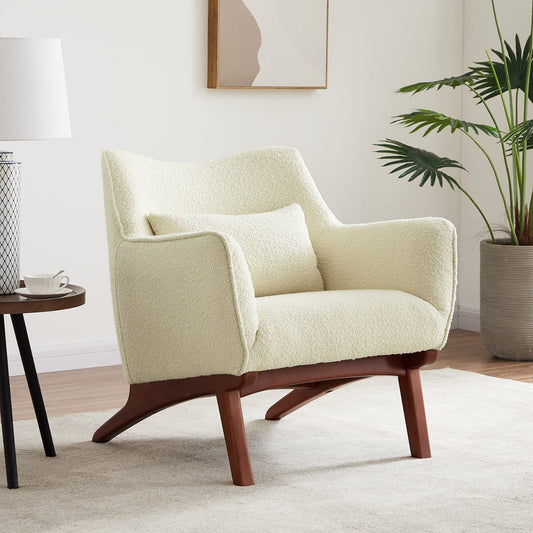 Casper Beige Boucle Armchair