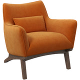 Casper Burnt Orange Velvet Lounge Chair